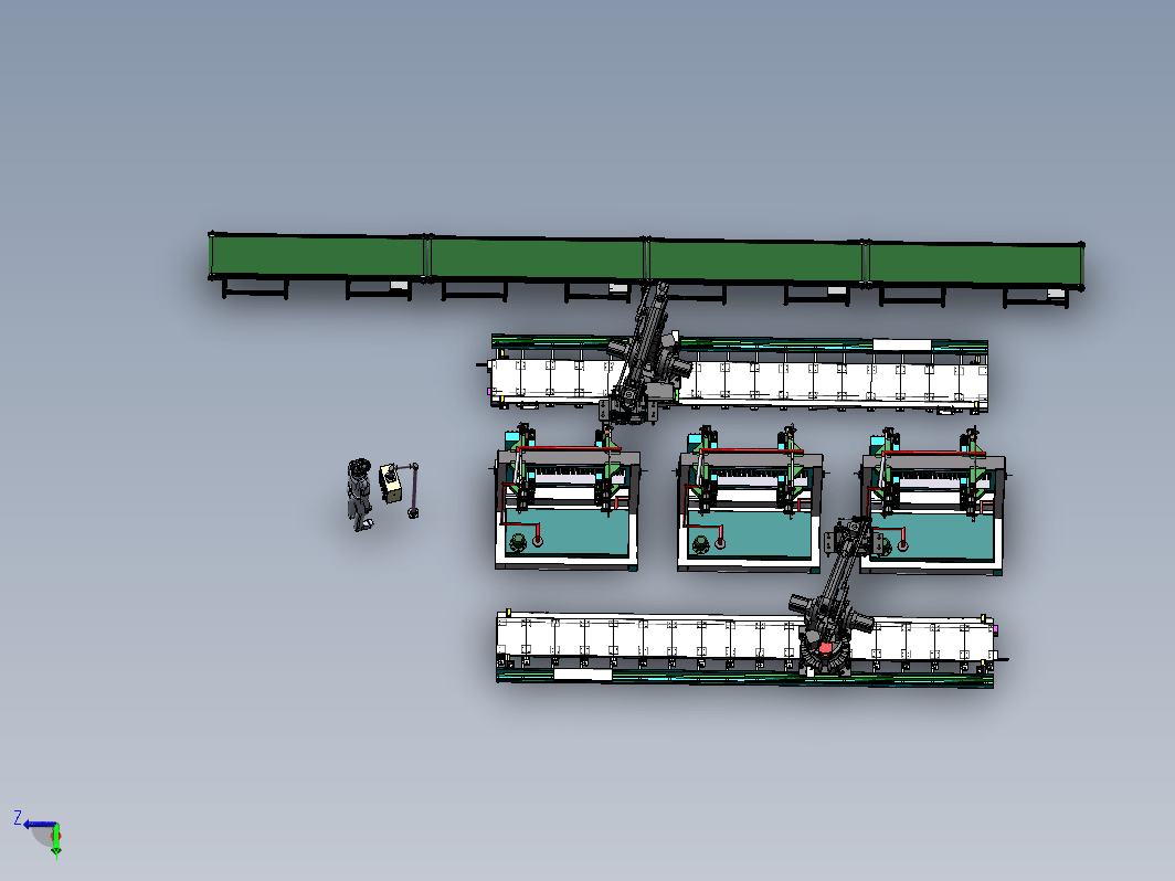 玻璃打孔的自动化作业上下料作业机械手运输台