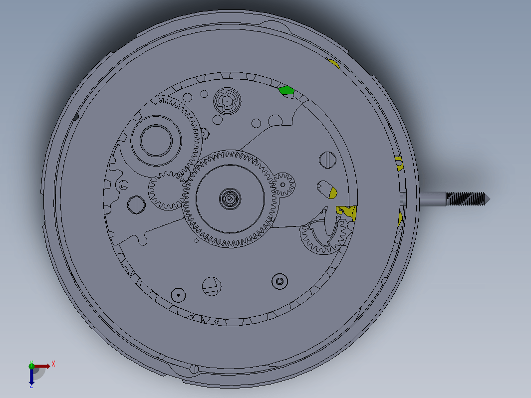 钟表手表机械机机芯2824-2机芯3D