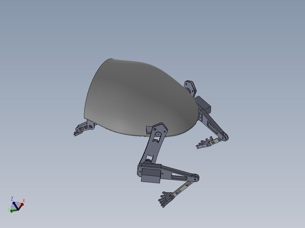 仿生青蛙跳跃机器人三维+CAD