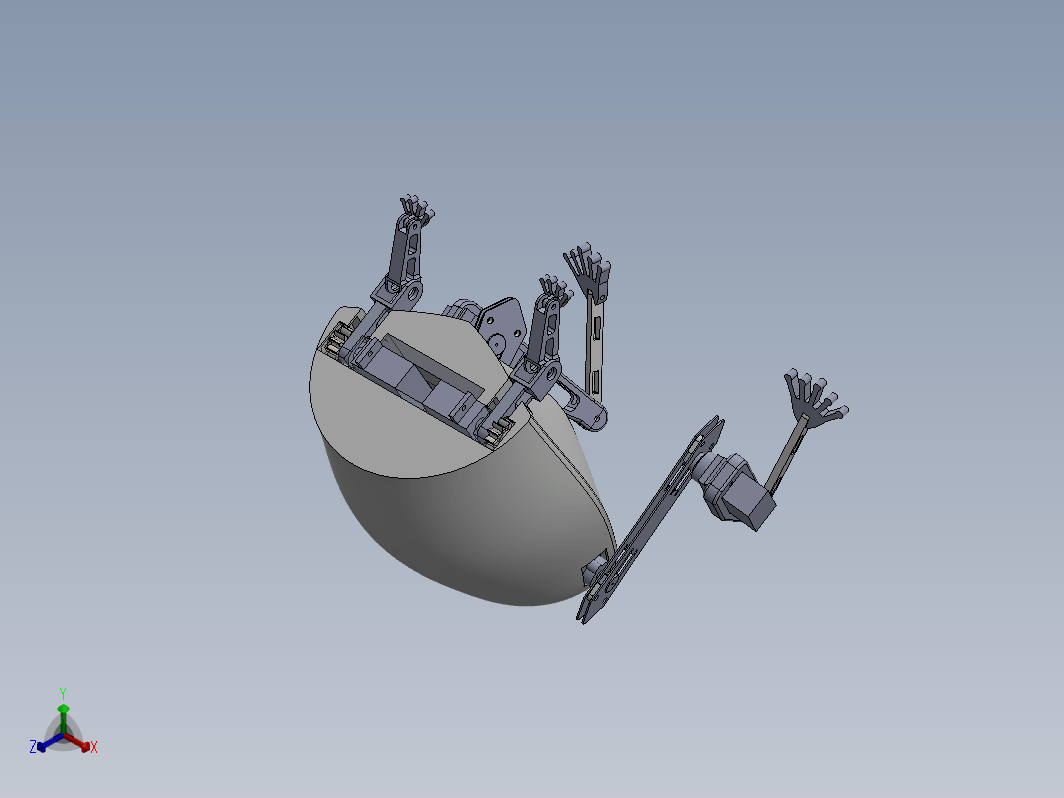 仿生青蛙跳跃机器人三维+CAD