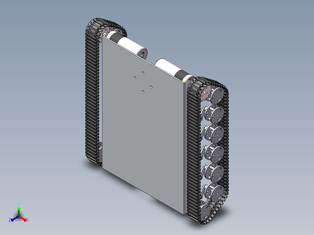 履带机器人底盘设计三维SW2018带参