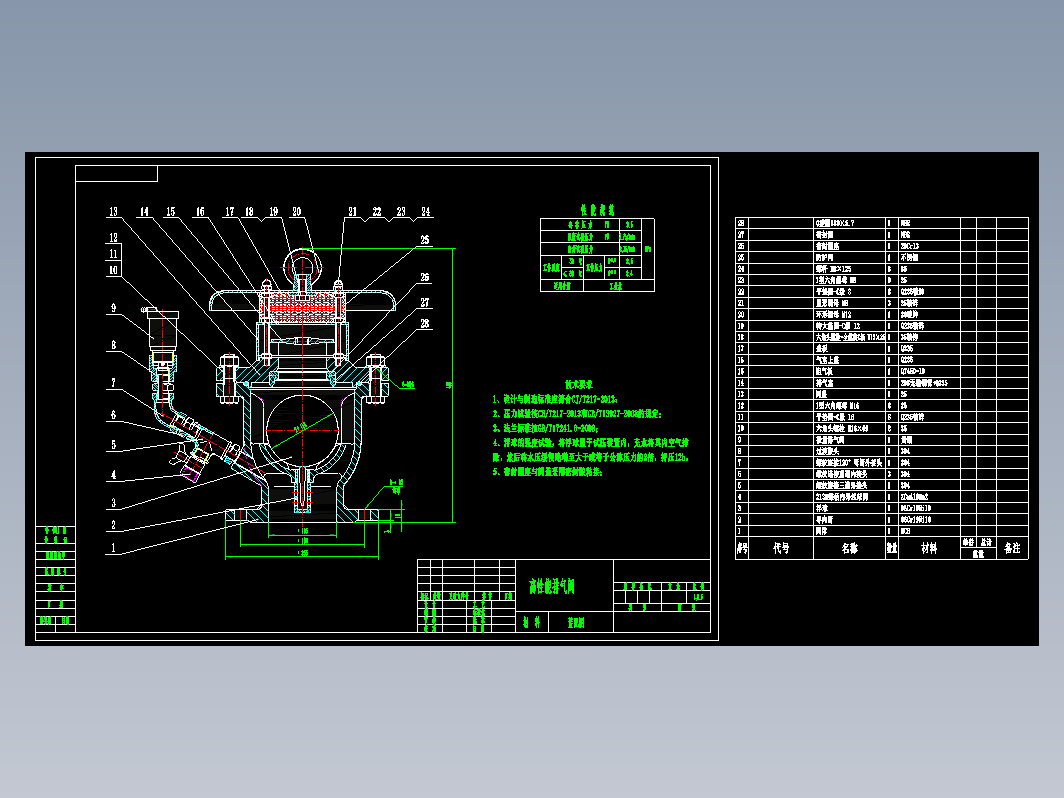 DN100高性能排气阀