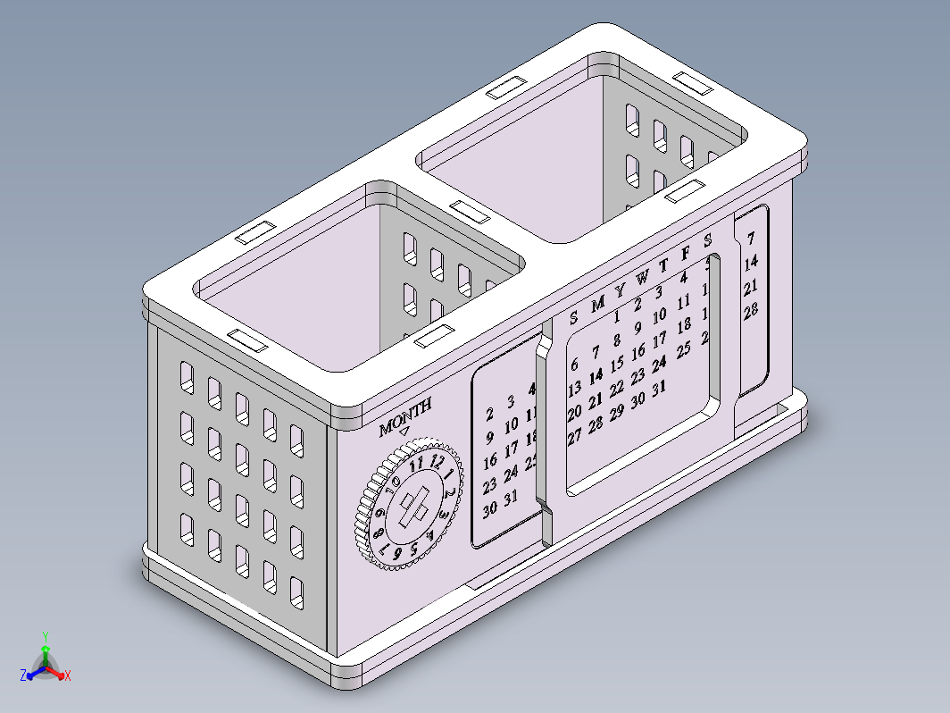 日历笔筒