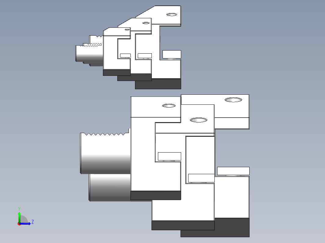 6款ZZ-003246 B3型径向右刀夹三维SW2013带参