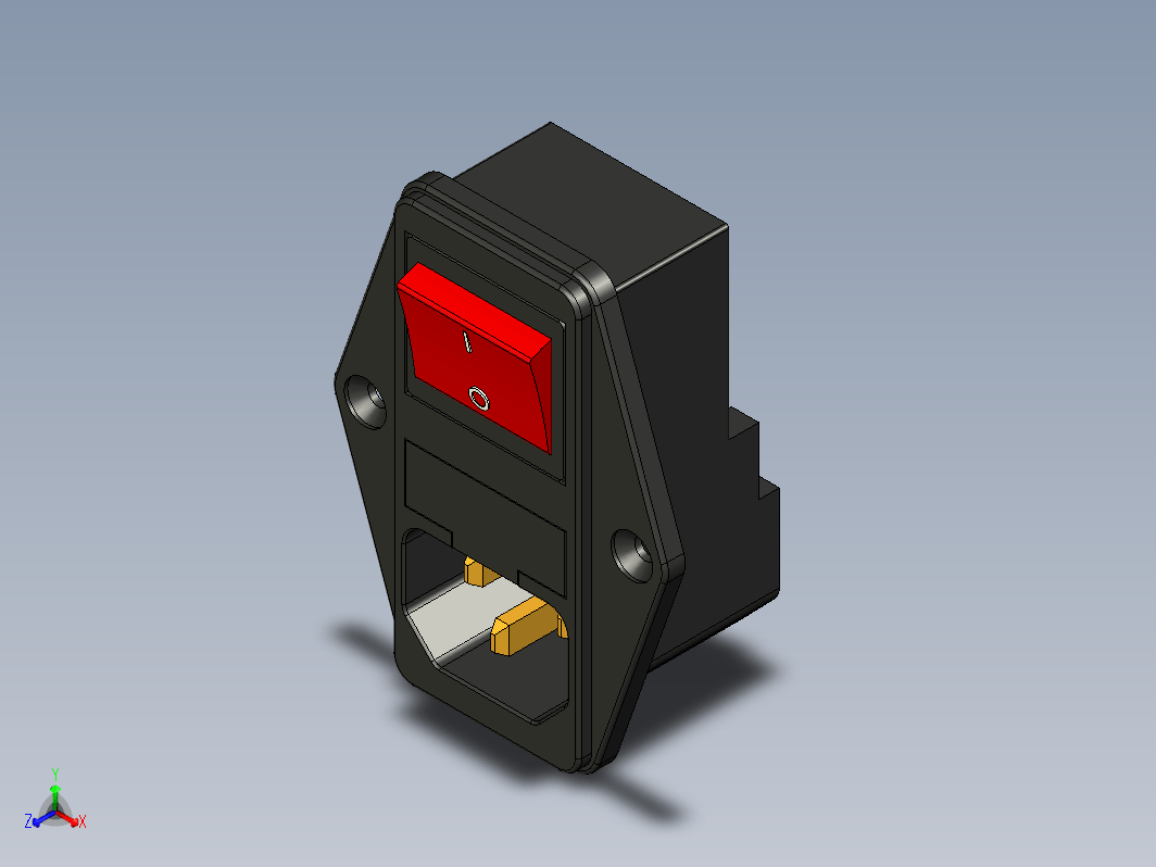 电源接入连接器插座