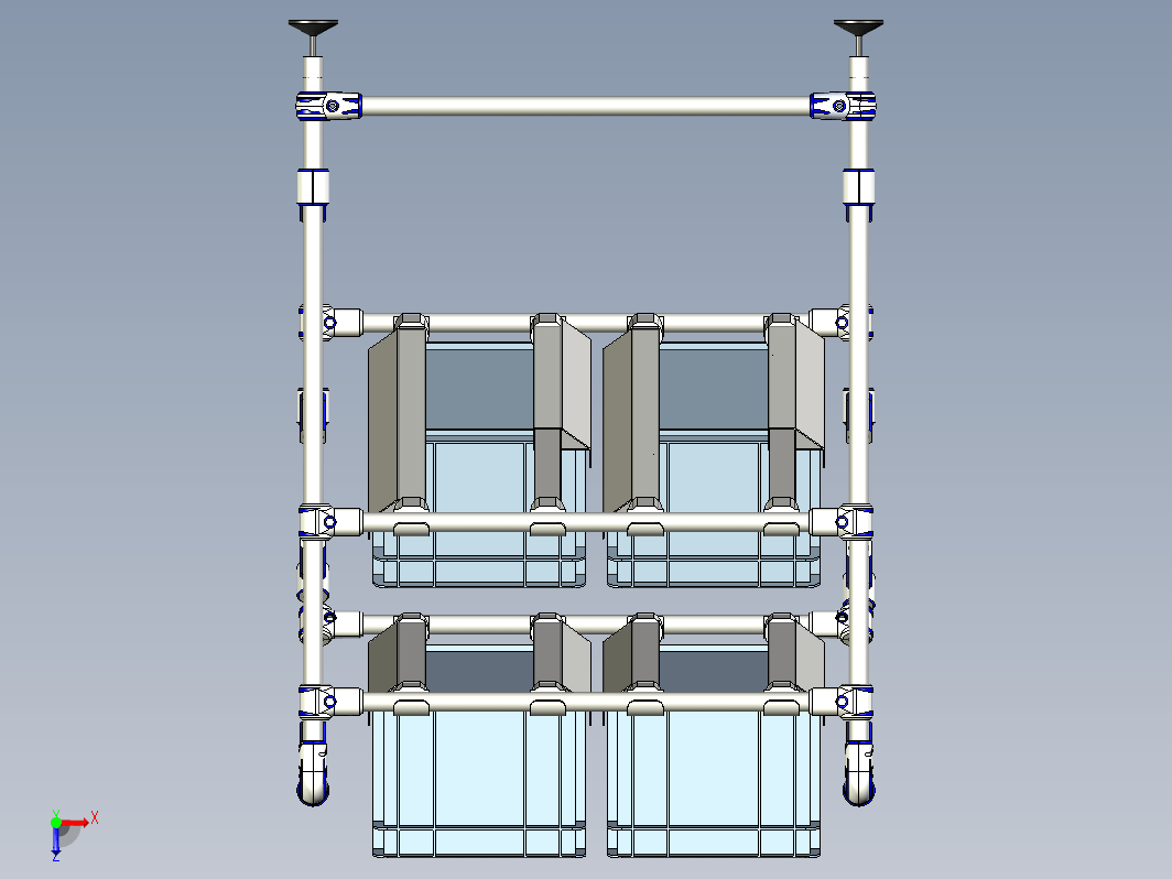 重力式货架结构 Flow rack