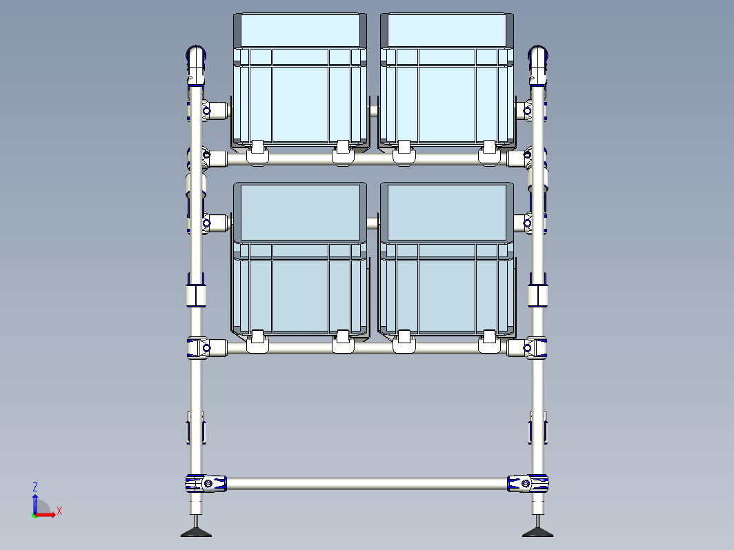 重力式货架结构 Flow rack