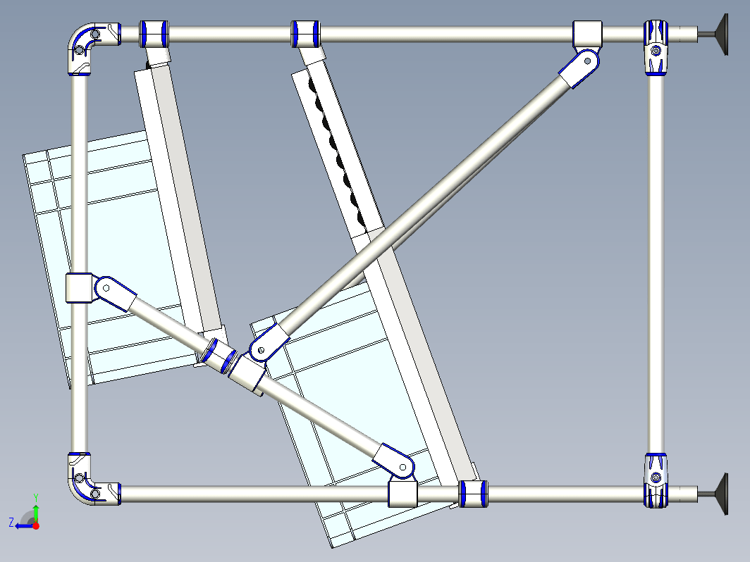 重力式货架结构 Flow rack