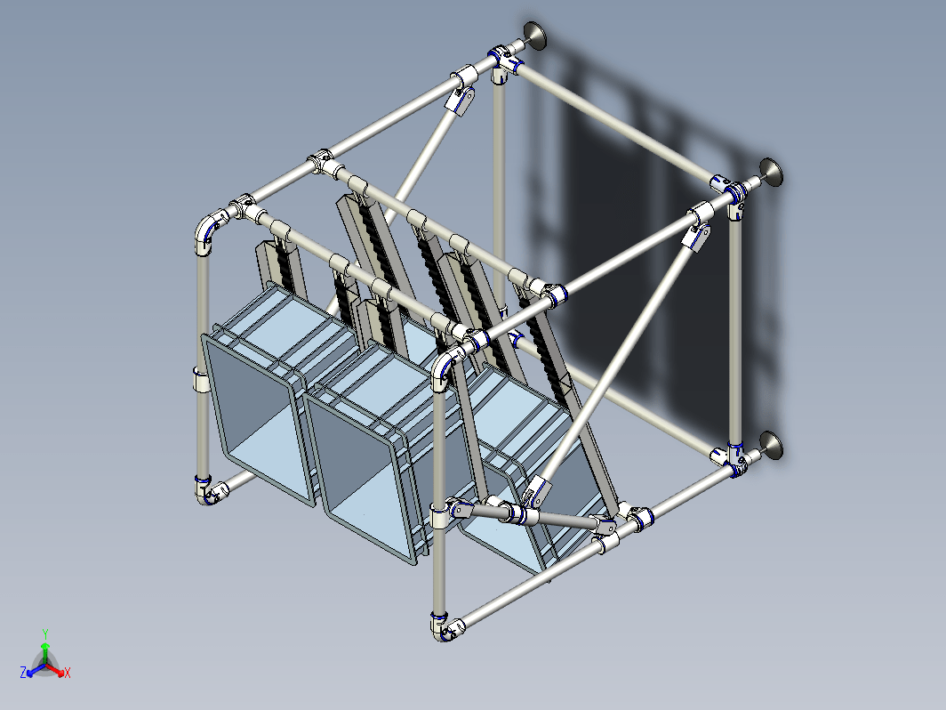 重力式货架结构 Flow rack