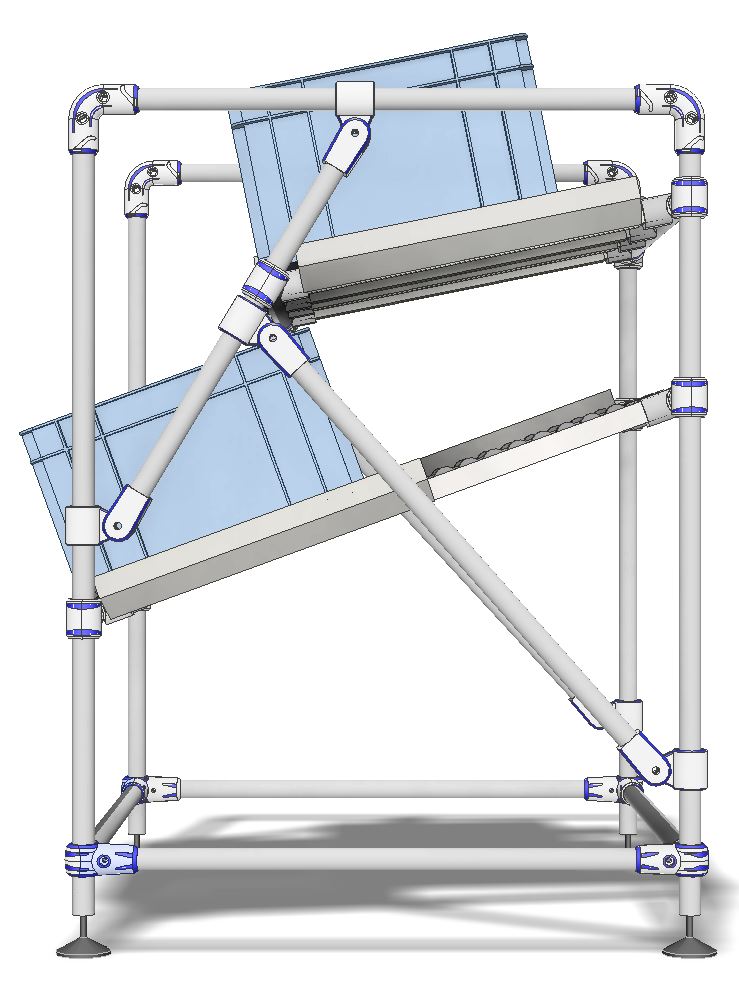 重力式货架结构 Flow rack