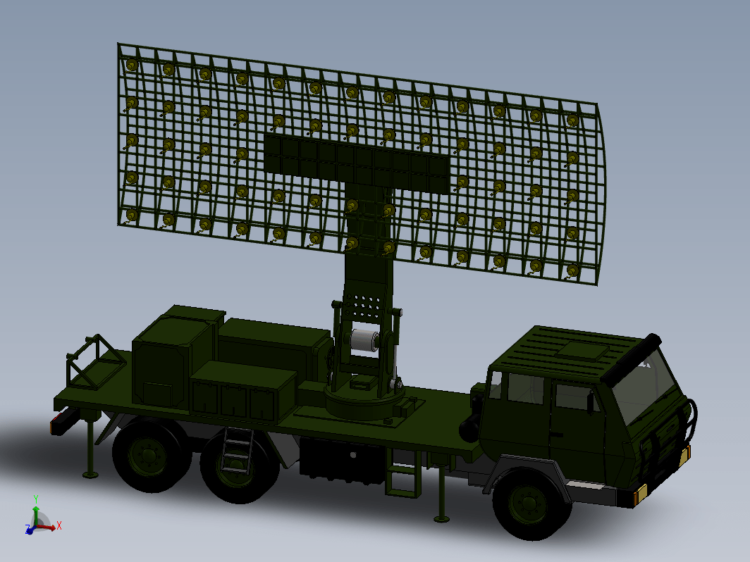 陆军雷达车模型