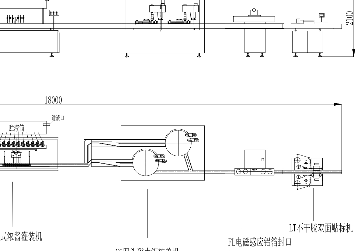 浓酱灌装生产线CAD