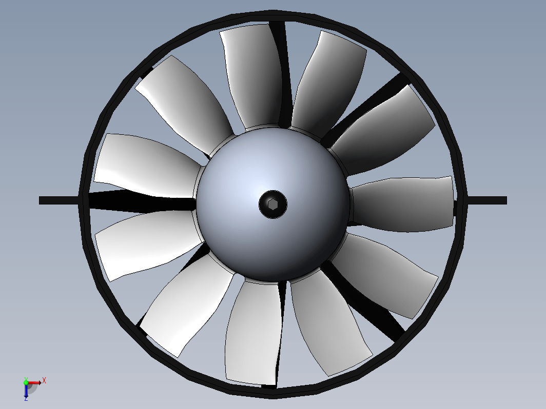 90mm 11叶片涵道风扇式螺旋桨