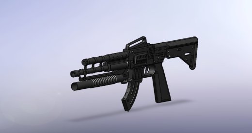 突击里菲尔枪 3d缩略图