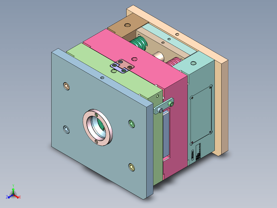 转轴盖注塑模具（一出八+滑块）