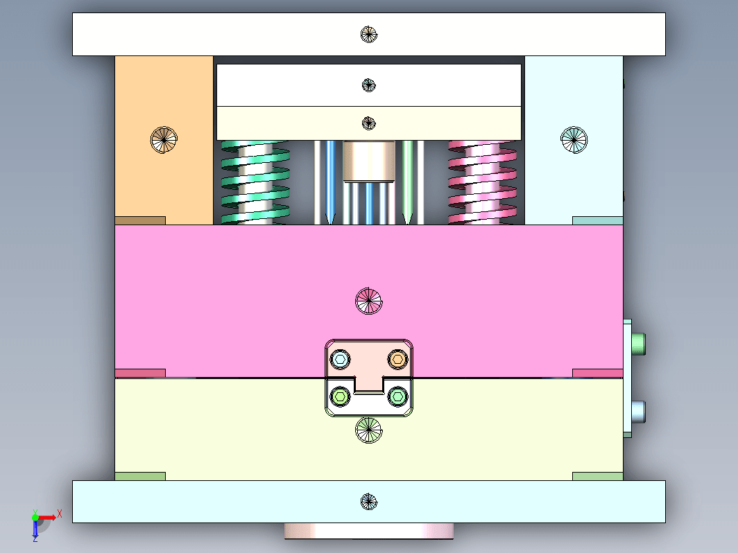 转轴盖注塑模具（一出八+滑块）