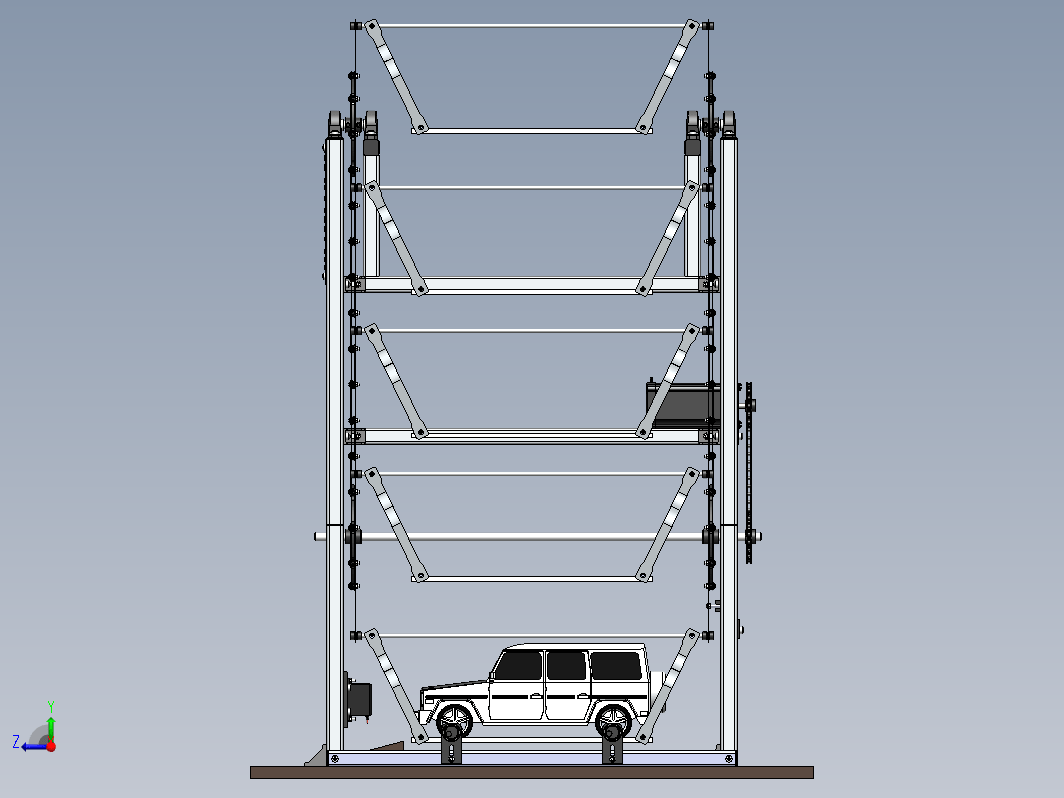 垂直旋转自动停车场模型简易