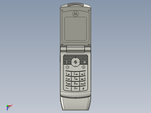 摩托罗拉W355翻盖手机模型缩略图