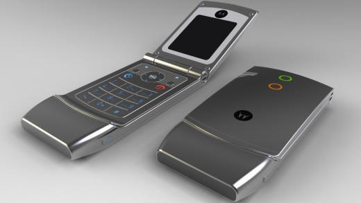 摩托罗拉W355翻盖手机模型缩略图