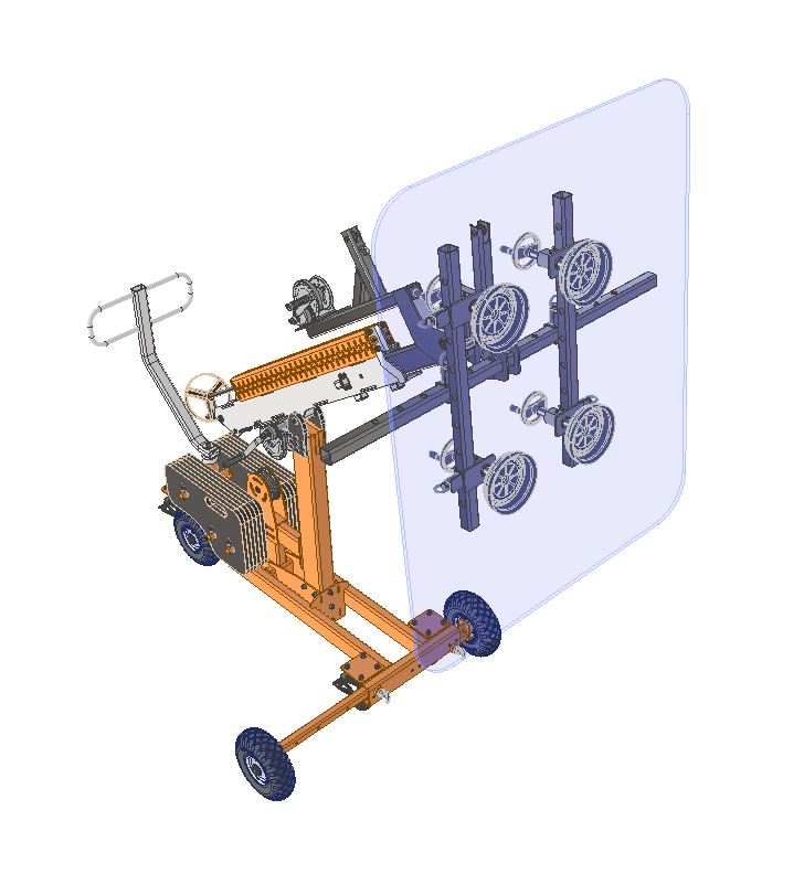 车窗安装机玻璃搬运机 Window mounting device