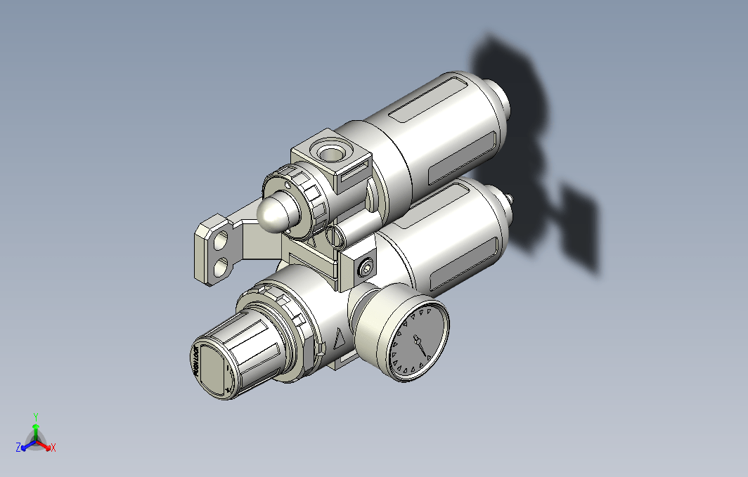 气源处理元件三点式组合3D-AFC-200-A-BG系列