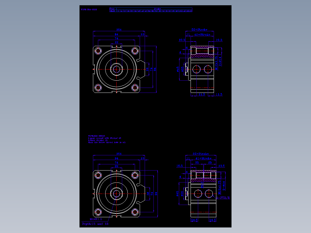 SDA气缸 83-SDA-80-BZN