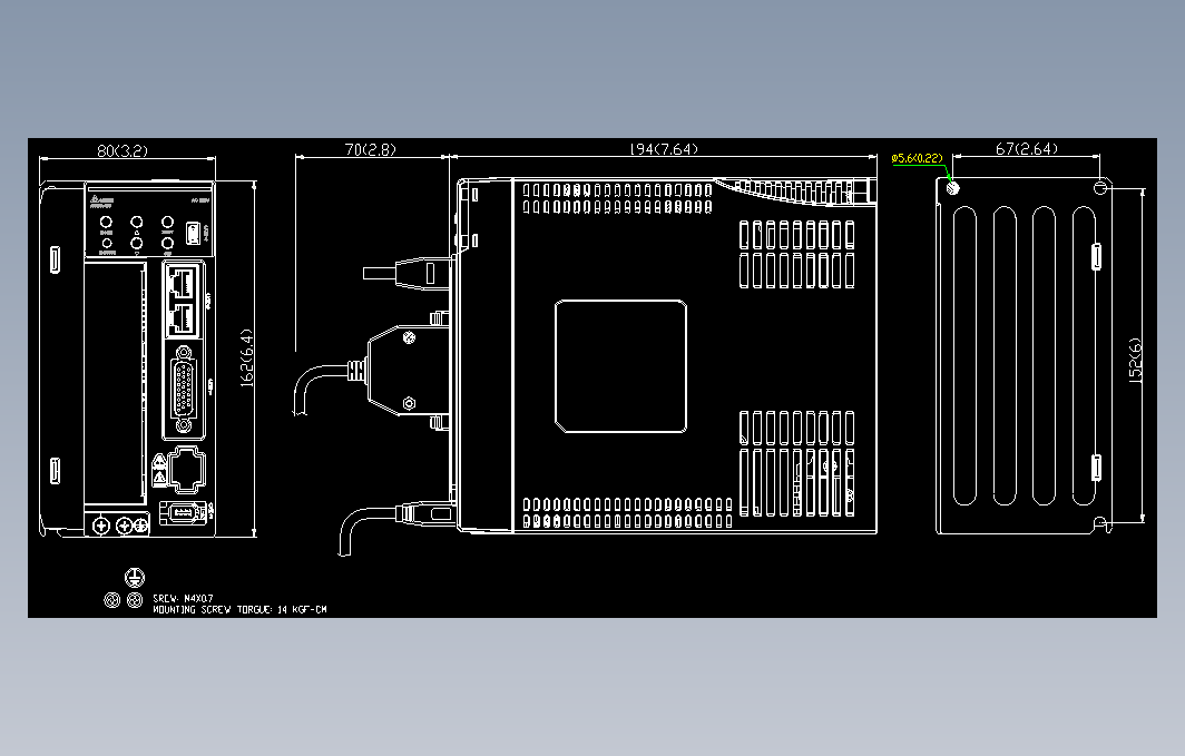 伺服电机ASD-B3-1021- F图纸