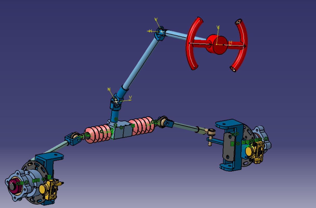 车辆转向轴转向架 baja steering