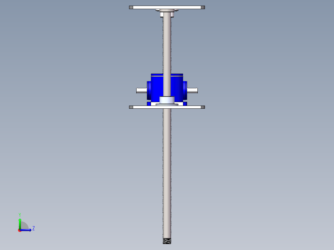 涡轮丝杆双导杆升降机构SolidWorks