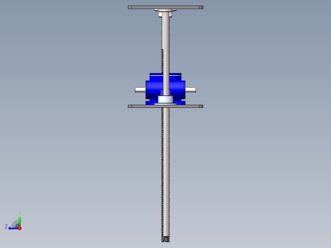 涡轮丝杆双导杆升降机构SolidWorks