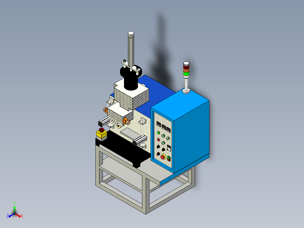 擦胶机Cementing Machine三维建模图纸 STP格式