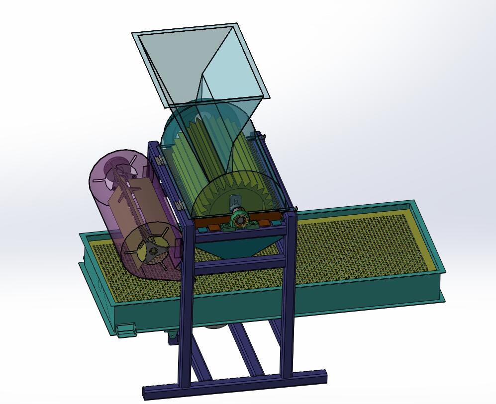 花生脱壳机的设计三维SW2012带参+CAD+说明书