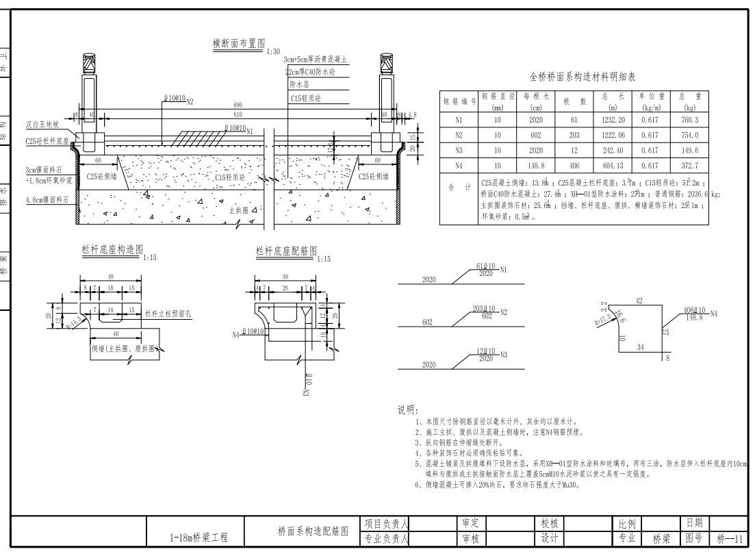 18m跨桥梁工程方案及CAD+说明