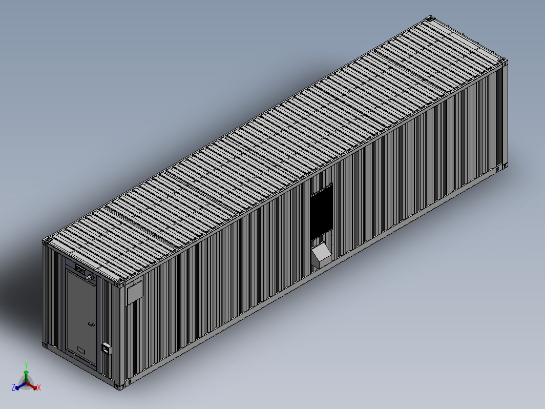 40尺锂电池储能集装箱设计图