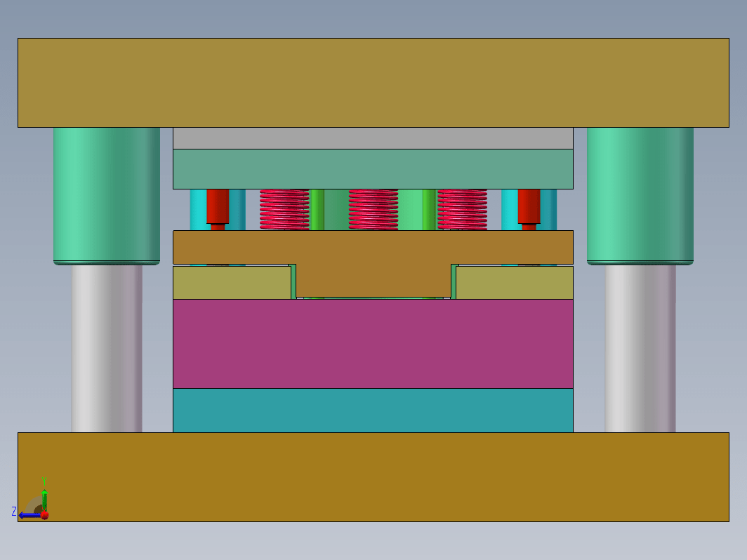 轴承端盖SW级进模设计三维SW2018带参+CAD+说明书