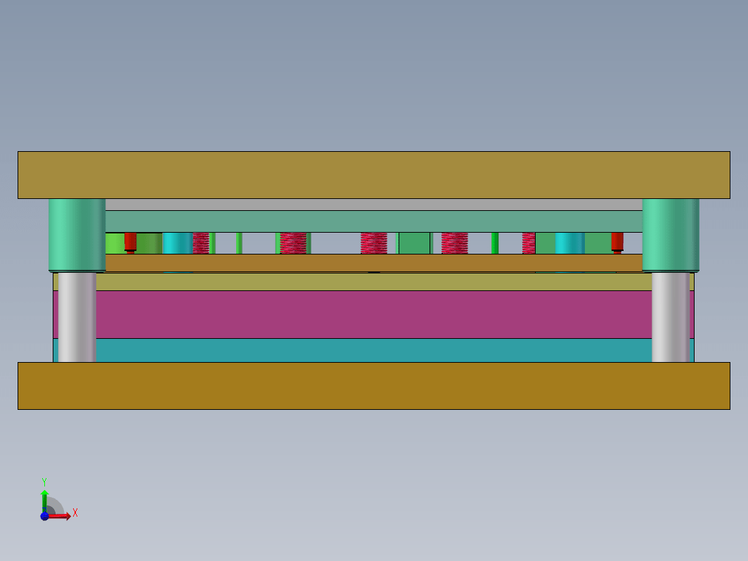 轴承端盖SW级进模设计三维SW2018带参+CAD+说明书