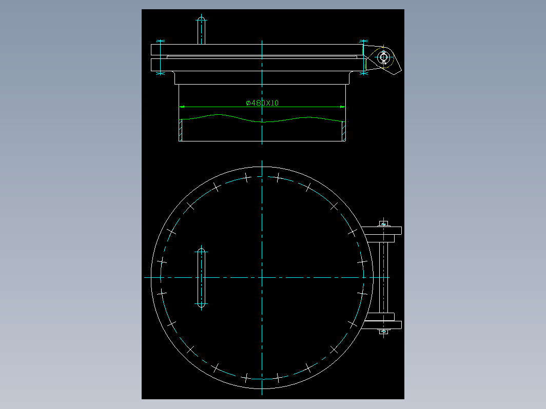 HG21517-95回转盖带颈平焊法兰人孔 B-TG-450-1.6