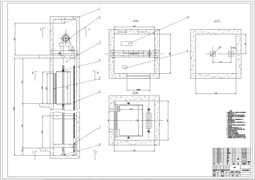 TKJ630／1.0曳引别墅电梯机械系统设计+CAD+说明书