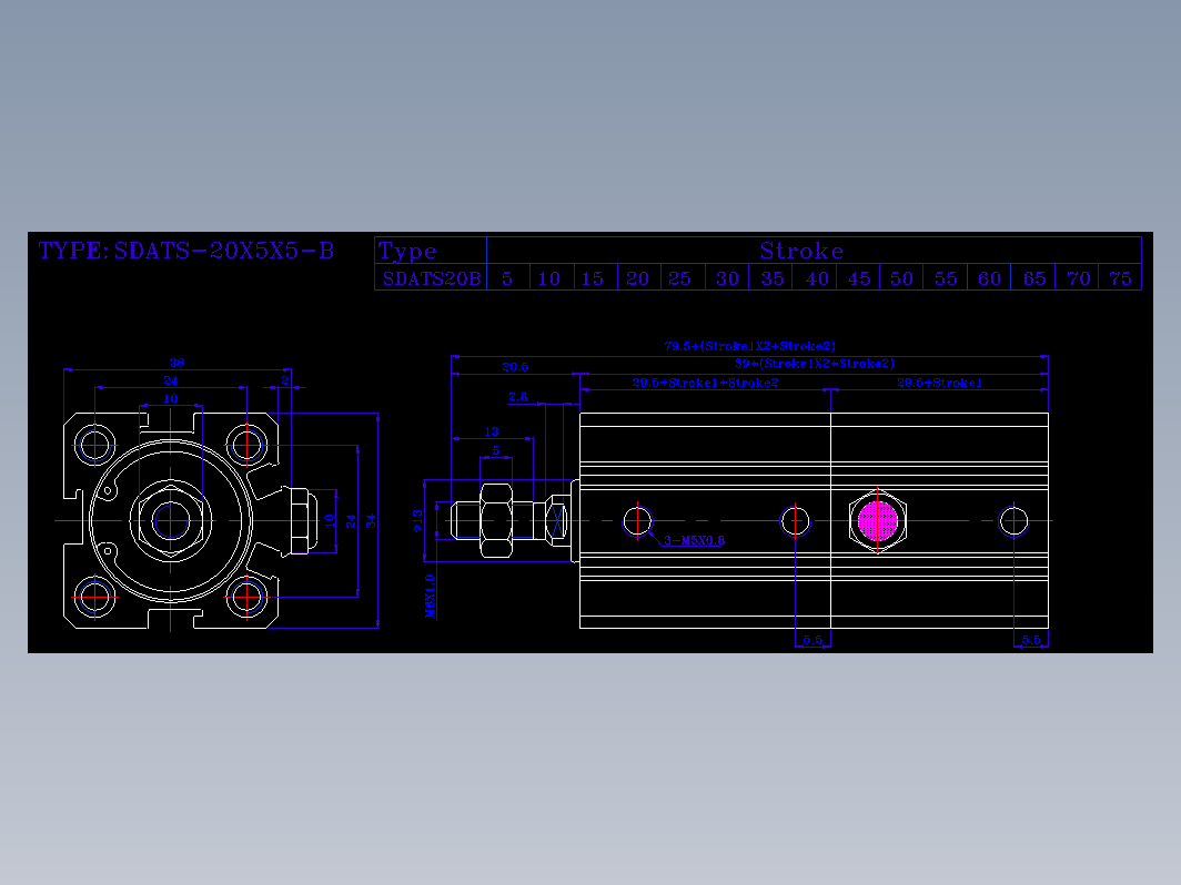 SDA气缸 83-SDAT-20-SW