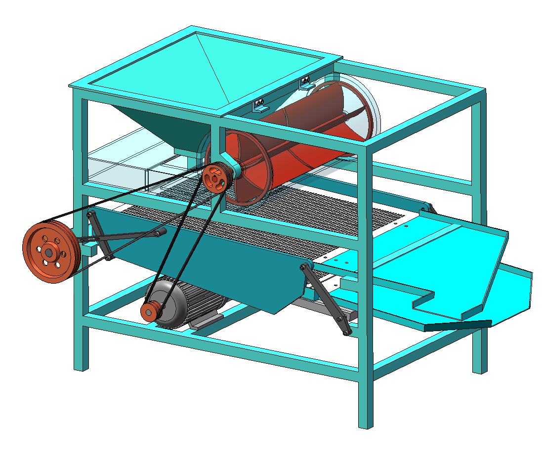 豆子筛选机三维SW2018带参