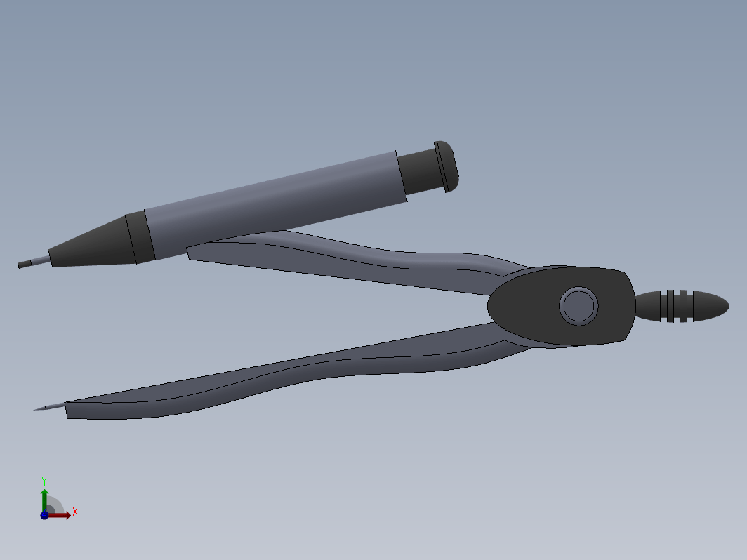 可爱文具圆规solidwork