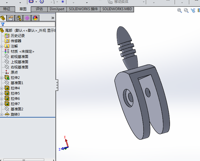 可爱文具圆规solidwork