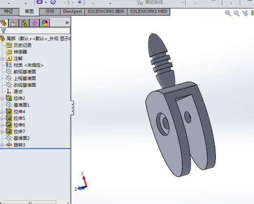 可爱文具圆规solidwork缩略图