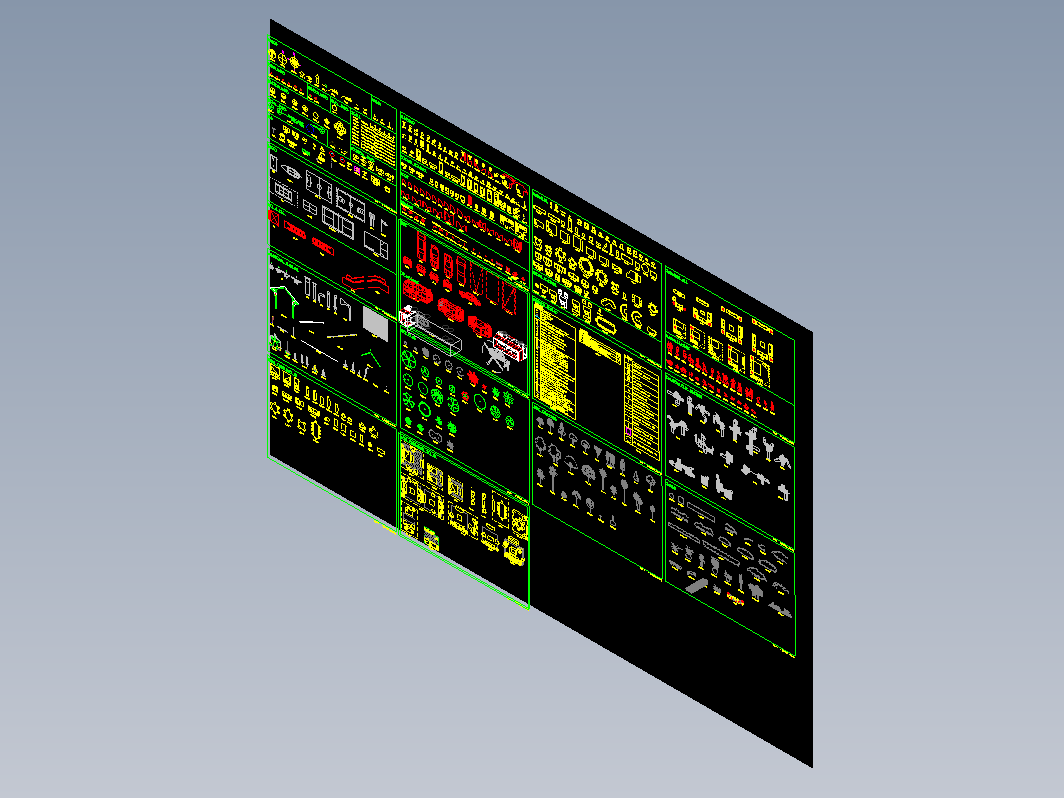 多种室内外平面CAD图块图库大全.dwg