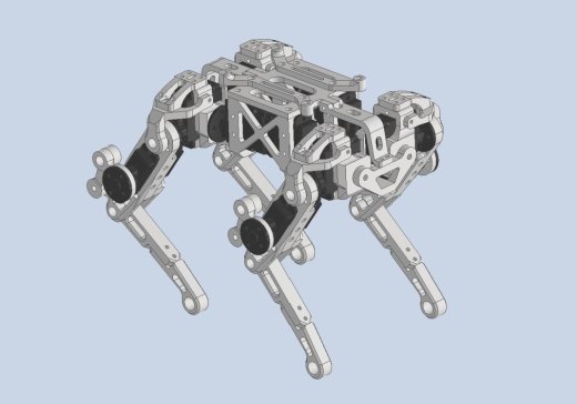 12自由度四足机器狗 附电路设计和控制源代码 Quadruped bai tiny缩略图