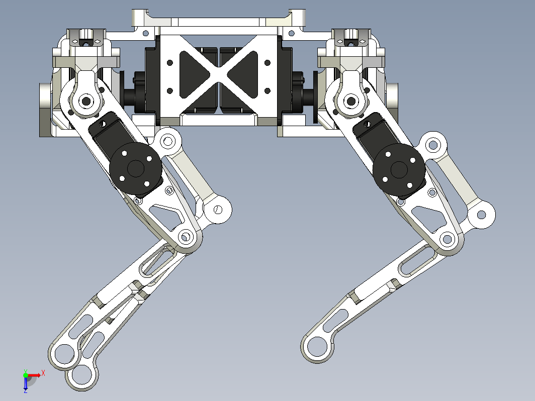 12自由度四足机器狗 附电路设计和控制源代码 Quadruped bai tiny