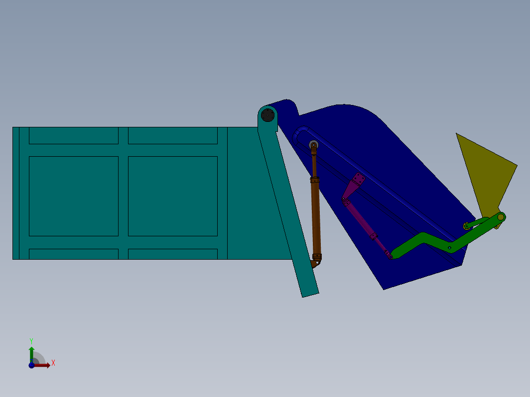 垃圾车压缩机构的设计三维SW+CAD+说明