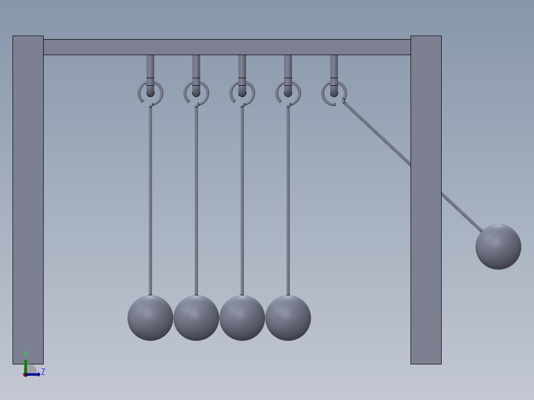 solidworks 中的牛顿陨石坑设计