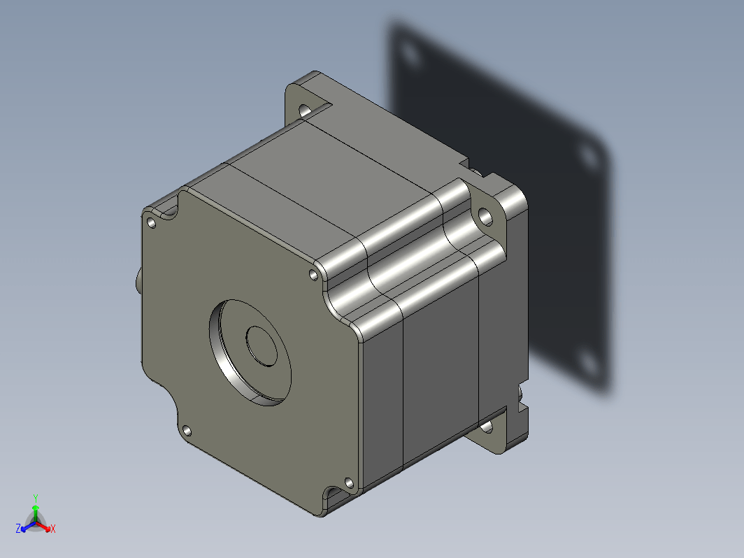 YK86HB65-04A  86mm两相步进电机（3D）