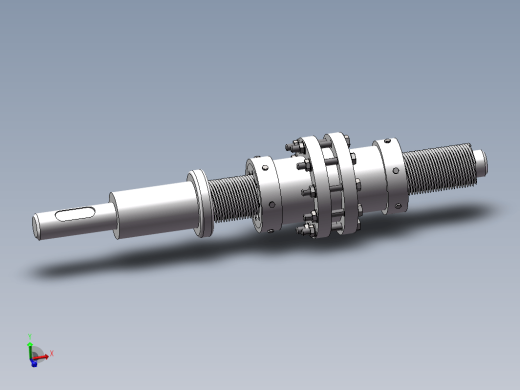 预紧式行星滚柱丝杠三维模型三维SW2016带参缩略图
